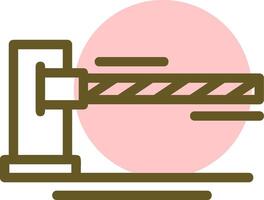 auto barrière lineair cirkel icoon vector