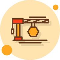 barrière arm gevulde schaduw cirkel icoon vector