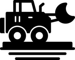 bulldozer glyph icoon vector