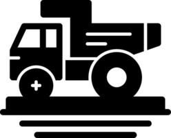 glyph-pictogram voor dumptrucks vector