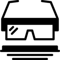 veiligheid stofbril glyph icoon vector
