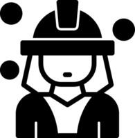 brandweerman glyph icoon vector