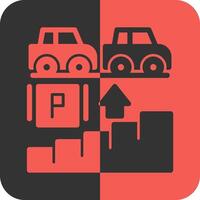 trap in parkeren garage rood omgekeerd icoon vector