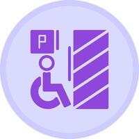 rolstoel toegankelijk parkeren veelkleurig cirkel icoon vector