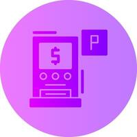 betalen en Scherm parkeren helling cirkel icoon vector