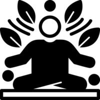 meditatie glyph icoon vector