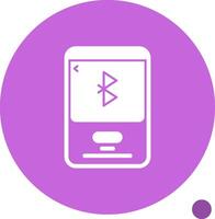 Bluetooth glyph schaduw icoon vector