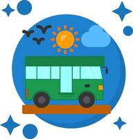 bus staart kleur icoon vector