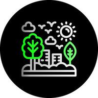 groen infrastructuur planning dubbel helling cirkel icoon vector