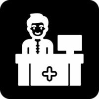 receptioniste vector icon