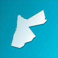 vector geïsoleerd vereenvoudigd illustratie icoon met blauw silhouet van Jordanië kaart. donker blauw achtergrond