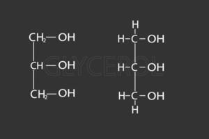 glycerol moleculair skelet- chemisch formule vector