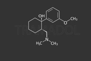 tramadol moleculair skelet- chemisch formule vector