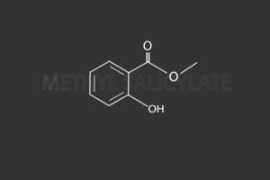 methyl- salicylaat moleculair skelet- chemisch formule vector