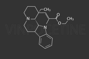 vinpocetine moleculair skelet- chemisch formule vector