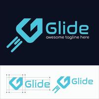 glijden logo ontwerp, brief g logo sjabloon vector