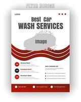 plons in spaargeld auto wassen folder en sociaal post sjabloon vector