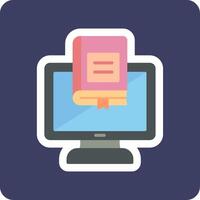 online bibliotheek vector icoon