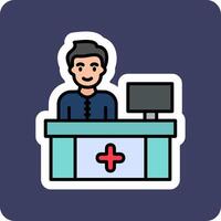 receptioniste vector icon