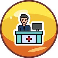 receptioniste vector icon