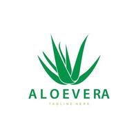 aloë vera logo kunstmatig ontwerp gemakkelijk groen fabriek Gezondheid symbool vector illustratie