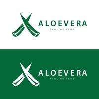 aloë vera logo kunstmatig ontwerp gemakkelijk groen fabriek Gezondheid symbool vector illustratie