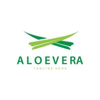 aloë vera logo kunstmatig ontwerp gemakkelijk groen fabriek Gezondheid symbool vector illustratie