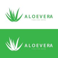 aloë vera logo kunstmatig ontwerp gemakkelijk groen fabriek Gezondheid symbool vector illustratie
