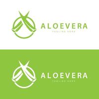 aloë vera logo kunstmatig ontwerp gemakkelijk groen fabriek Gezondheid symbool vector illustratie