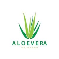 aloë vera logo kunstmatig ontwerp gemakkelijk groen fabriek Gezondheid symbool vector illustratie