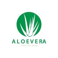 aloë vera logo kunstmatig ontwerp gemakkelijk groen fabriek Gezondheid symbool vector illustratie