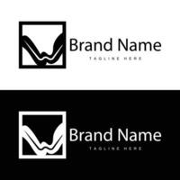 w brief logo in gemakkelijk stijl luxe Product merk sjabloon illustratie vector