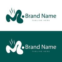 m brief logo in gemakkelijk stijl luxe Product merk sjabloon illustratie vector