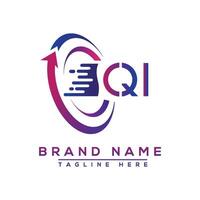 qi brief logo ontwerp. vector logo ontwerp voor bedrijf.