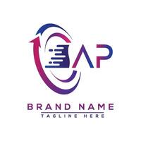 ap brief logo ontwerp. vector logo ontwerp voor bedrijf.