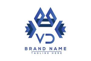 brief vd blauw logo ontwerp. vector logo ontwerp voor bedrijf.