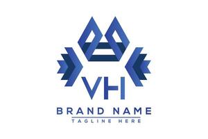 brief vh blauw logo ontwerp. vector logo ontwerp voor bedrijf.