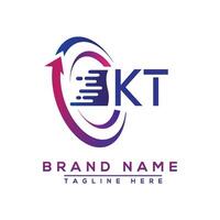 kt brief logo ontwerp. vector logo ontwerp voor bedrijf.