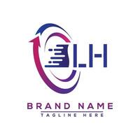 lh brief logo ontwerp. vector logo ontwerp voor bedrijf.