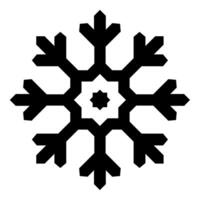sneeuwvlok icoon zwart kleur vector illustratie beeld vlak stijl