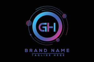 gh brief logo ontwerp. vector logo ontwerp voor bedrijf.