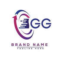 gg brief logo ontwerp. vector logo ontwerp voor bedrijf.