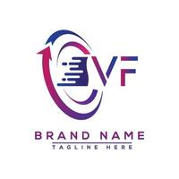 vf brief logo ontwerp. vector logo ontwerp voor bedrijf.