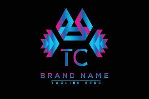 tc brief logo ontwerp. vector logo ontwerp voor bedrijf.