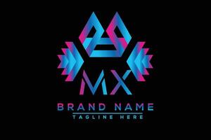 mx brief logo ontwerp. vector logo ontwerp voor bedrijf.