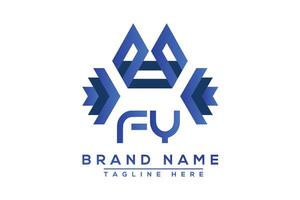 blauw fy brief logo ontwerp. vector logo ontwerp voor bedrijf.