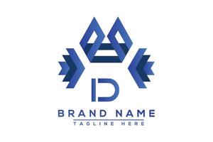 brief ID kaart blauw logo ontwerp. vector logo ontwerp voor bedrijf.