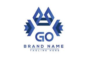 blauw Gaan brief logo ontwerp. vector logo ontwerp voor bedrijf.