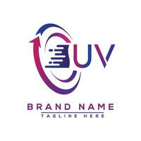 uv brief logo ontwerp. vector logo ontwerp voor bedrijf.