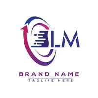 lm brief logo ontwerp. vector logo ontwerp voor bedrijf.